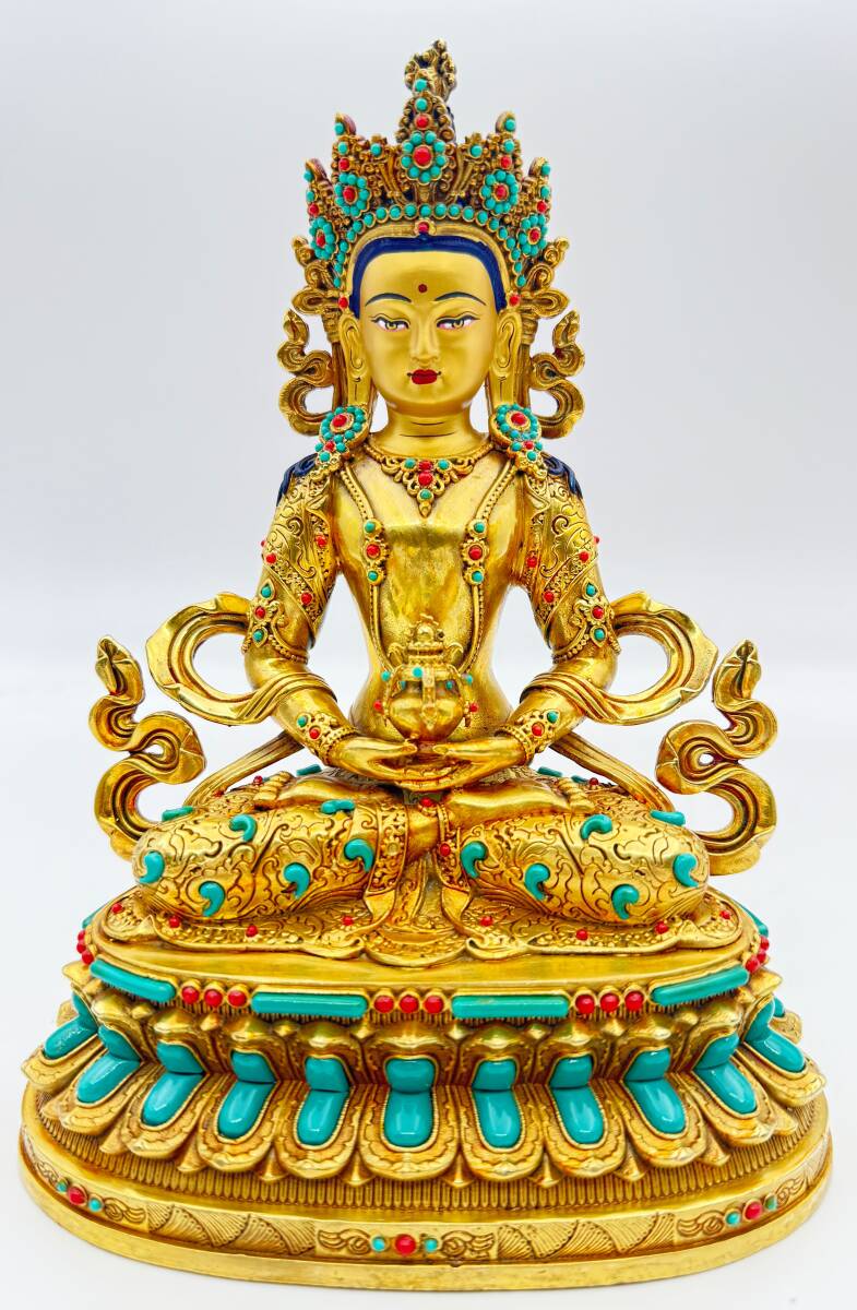 オールドチベット仏教 銅製『釈迦牟尼仏 阿弥陀仏』仏像 お守り仏像