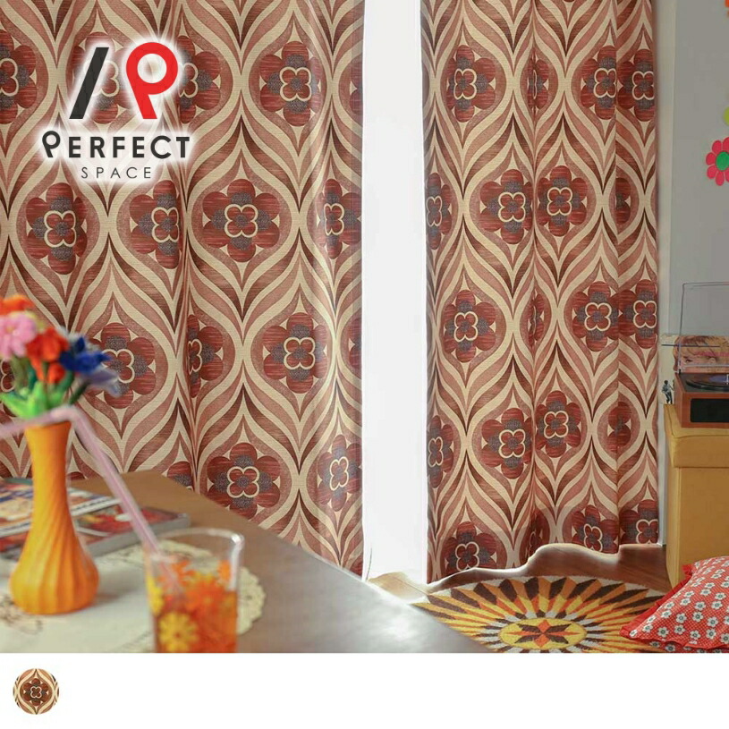 ビンテージ オレンジのビーズカーテン レトロ vintege ビンテージ