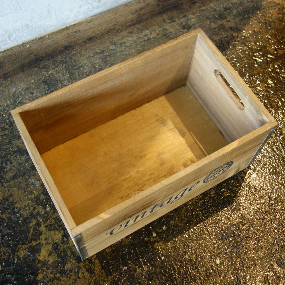 楽天市場】ヴィンテージ加工 Lサイズ 木箱 ウッドボックス USA