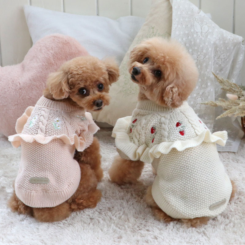 犬服 3S わんこの普段着ラメドットにいちご