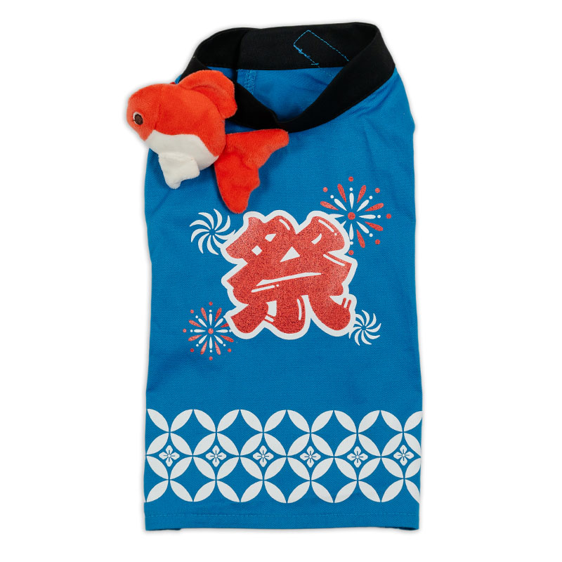 楽天市場】【880円OFF】犬 浴衣 夏服 犬 服 金魚 お面 お祭り 法被