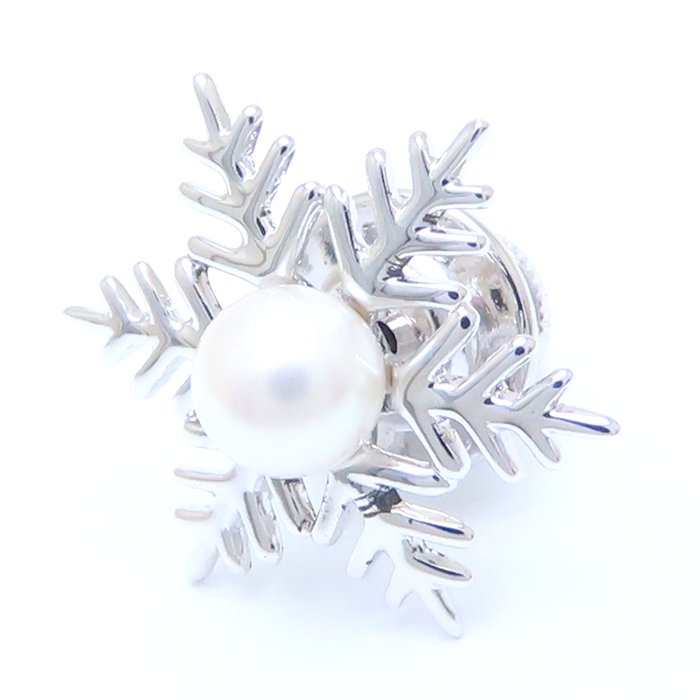 楽天市場】MIKIMOTO ミキモト ピン ブローチ 雪の結晶モチーフ パール