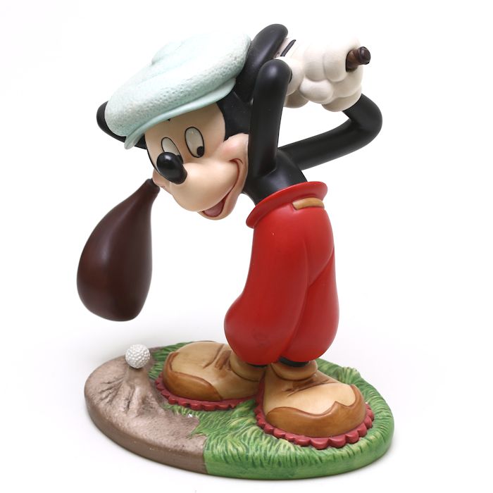 楽天市場】ミッキーマウス ゴルフ 置物 陶磁器 フィギュア ウォルト