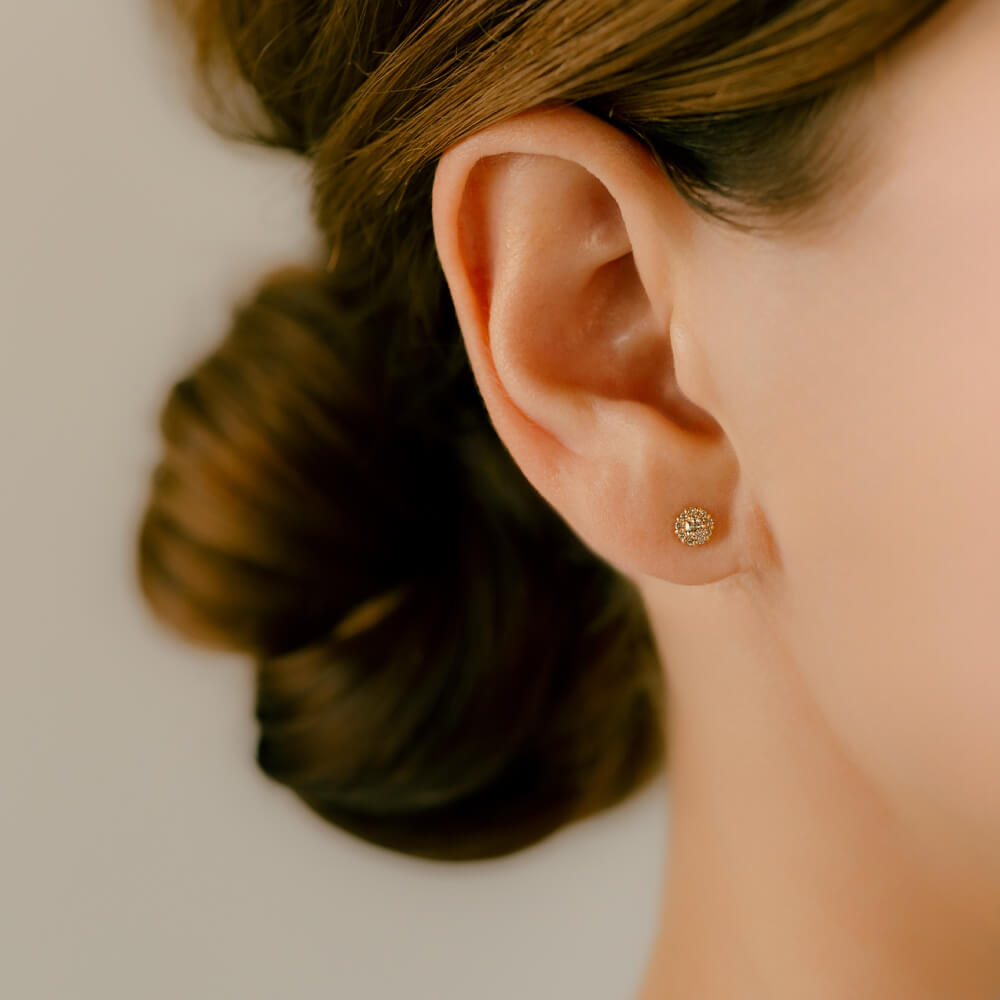 楽天市場】K18 天然ダイヤモンド ピアスパーツ トラガス・ヘリックス