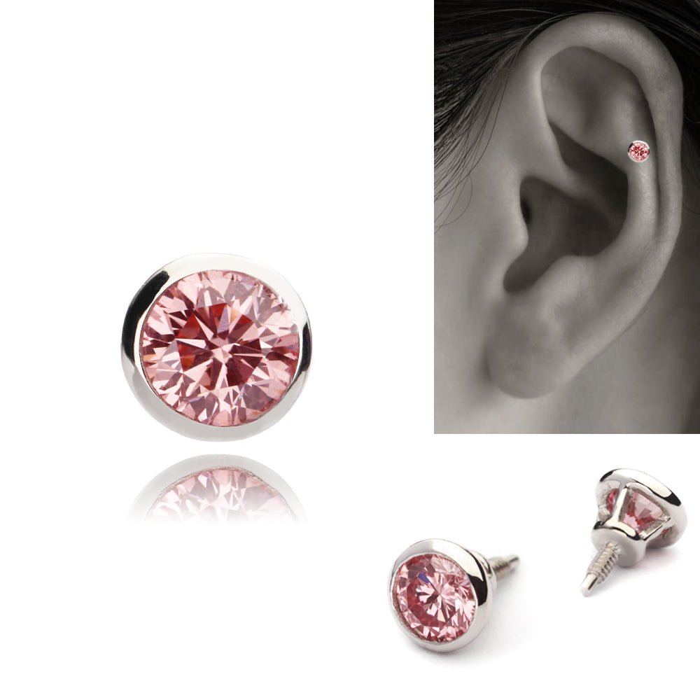 未使用！【SHNCA/シンカ】K18ピアス ラボクロウンダイヤモンド0.45ct