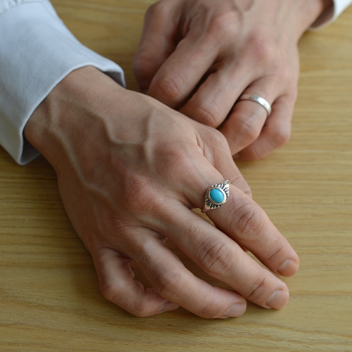 楽天市場】ターコイズ シルバー リング レディース メンズ シルバー925