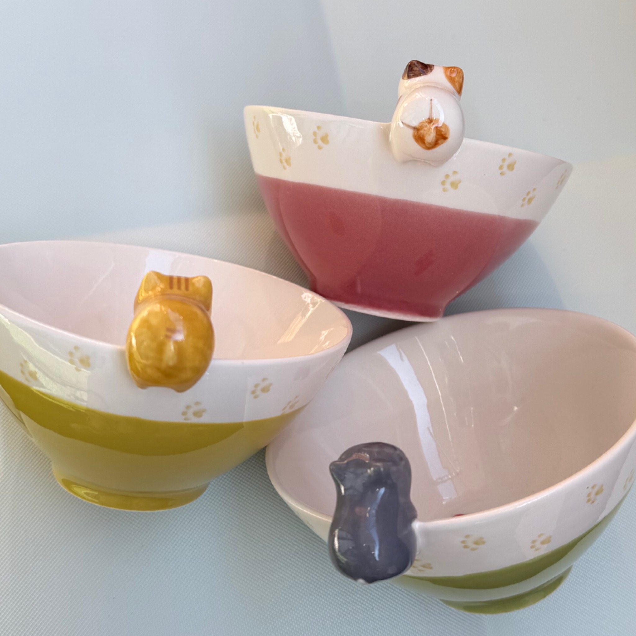 妻の作った 抹茶茶碗 カフェオレボウル 陶芸 猫舌に捧げる器 フランス