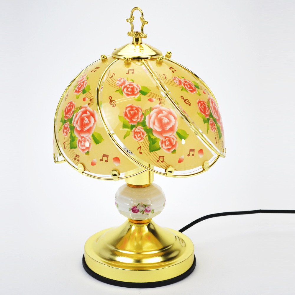 楽天市場】タッチランプL テーブルランプ 薔薇柄 猫柄 ピンク ベージュ