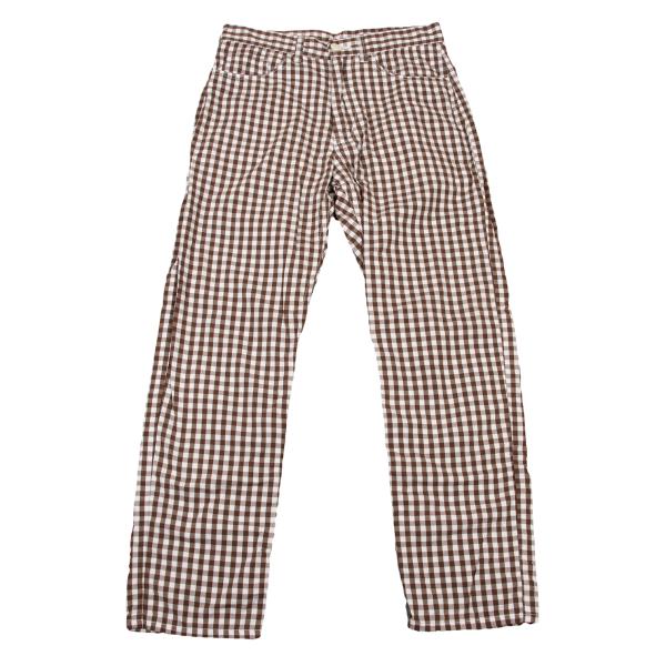 COMME des GARÇONS HOMME PLUS茶チェックサルエルパンツ COMME des
