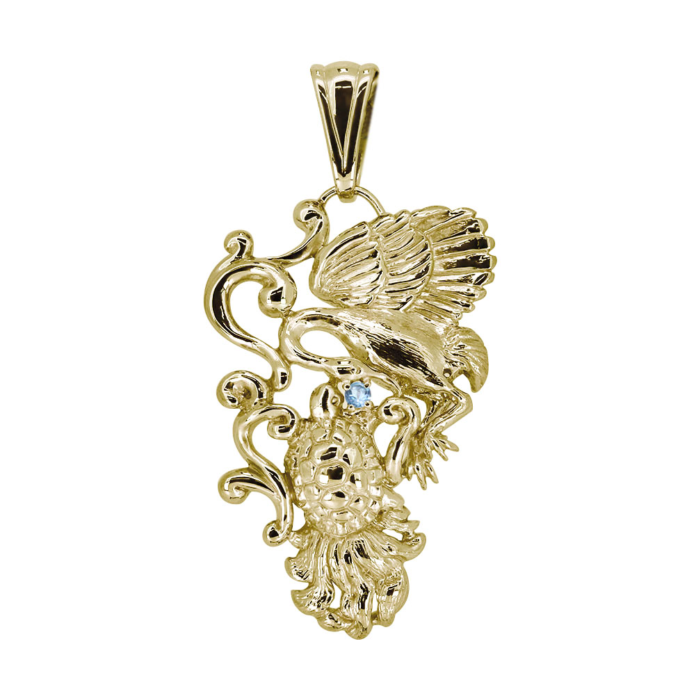 18金(刻印あり)ペンダントトップとベネチアンチェーン 彫刻チェア 18金