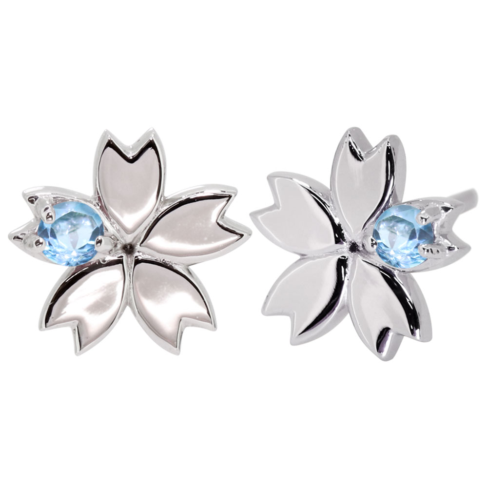 楽天市場】桜 ピアス シルバー レディース 花 さくら スタッドピアス