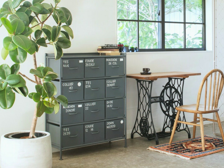 楽天市場】スチールラック キャビネット 12杯 引き出し 縦型 スチール