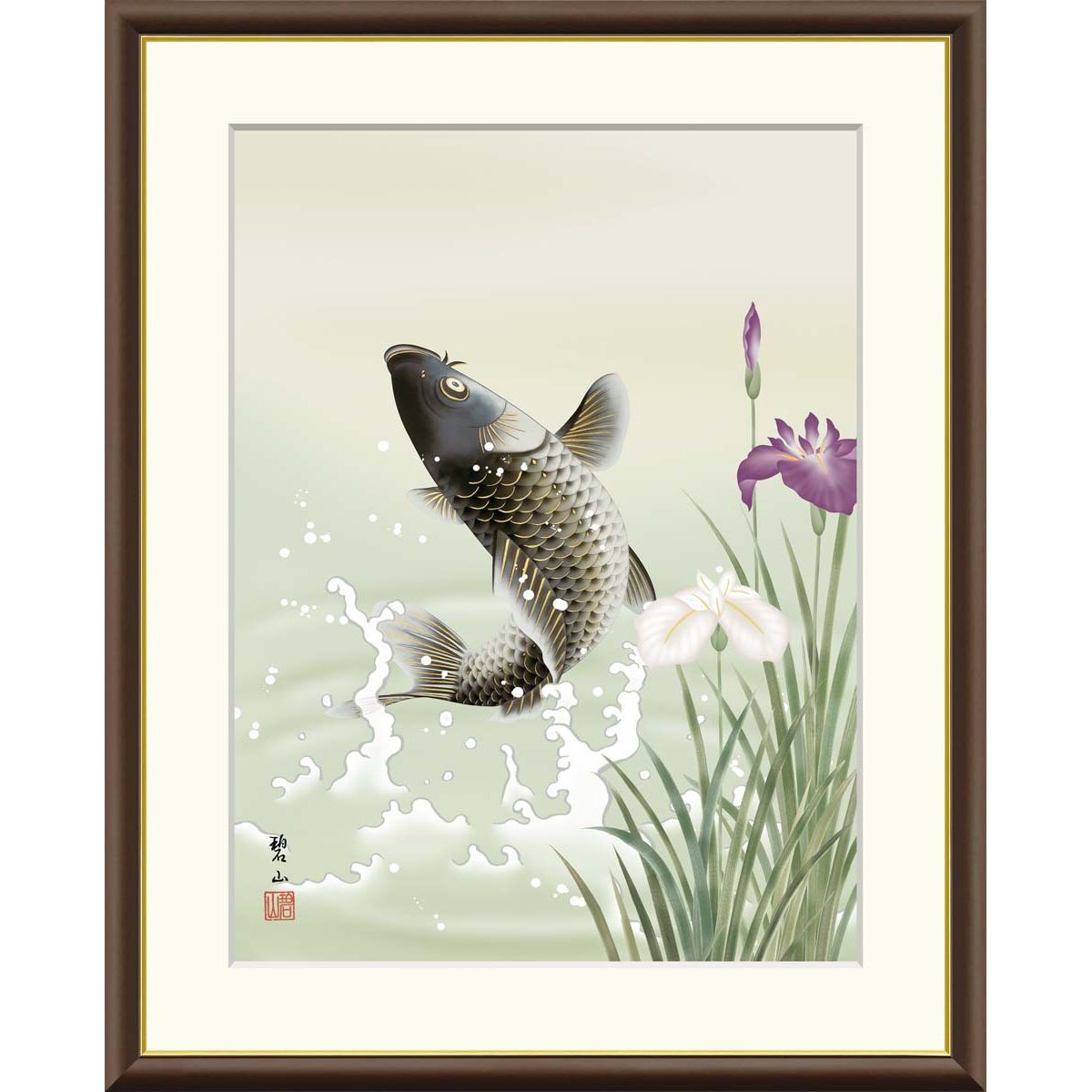 鯉の絵 日本画 額縁付き 鯉 日本画」の人気商品一覧 | 安い