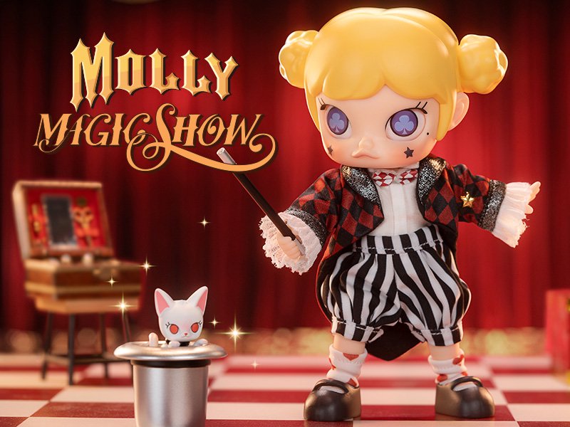 POP MART Molly Magic Showアクションフィギュア MOLLY Magic Show