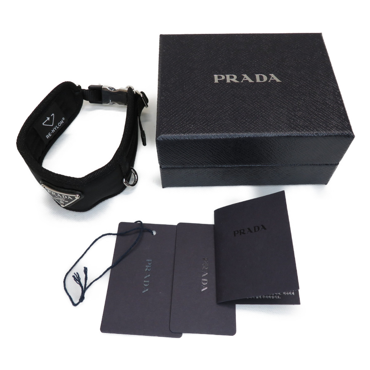 未使用 プラダPRADA 2YC016 ドッグ 首輪 Mサイズ 未使用 プラダPRADA