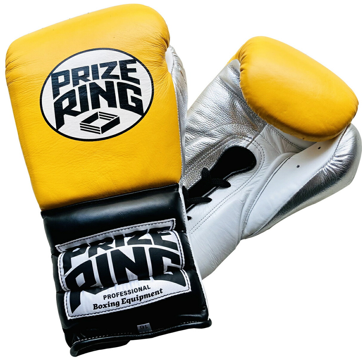 プライズリング製ボクシンググローブ10oz（黄/白/銀） プライズリング