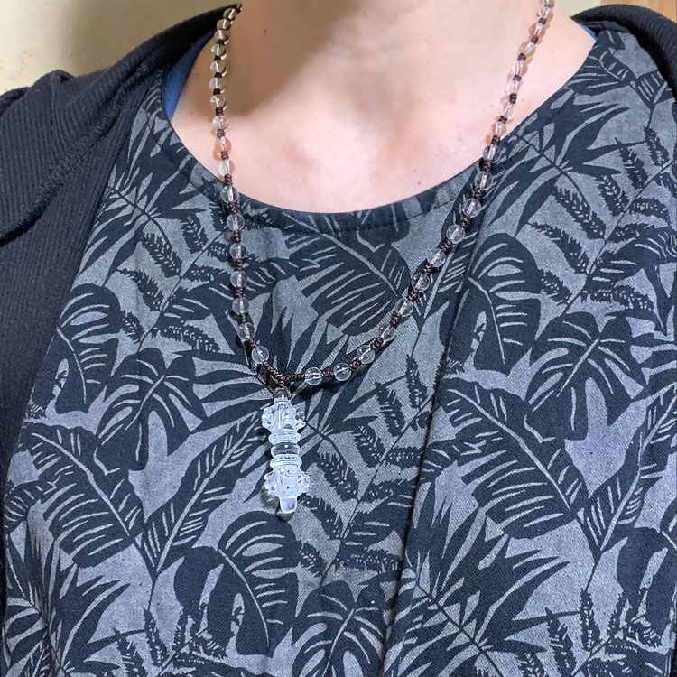 楽天市場】手彫り 天然水晶 五鈷杵（ヴァジュラ）ネックレス｜密教法具