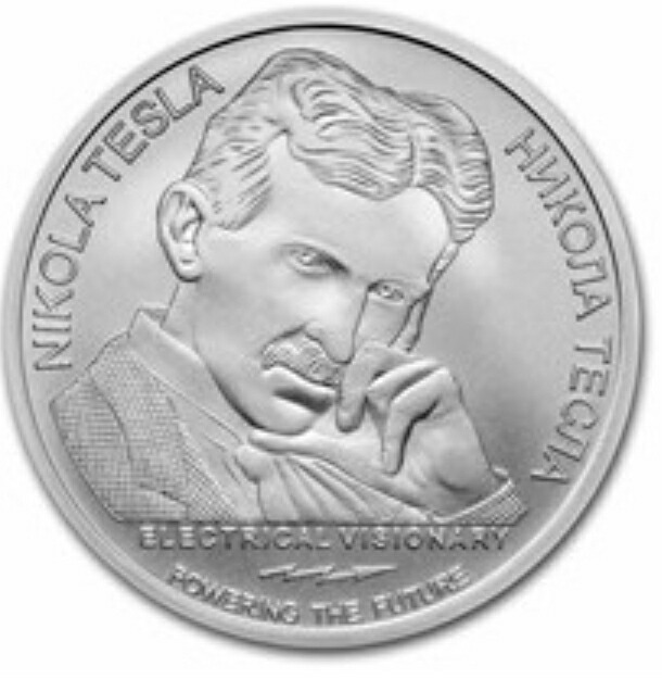 2021年 テスラ銀貨 プルーフver 1オンス 1枚 2021年 テスラ銀貨