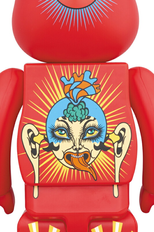 現代美術 田名網敬一 直筆サイン『BE@RBRICK 1000％黒』1205A 現代美術