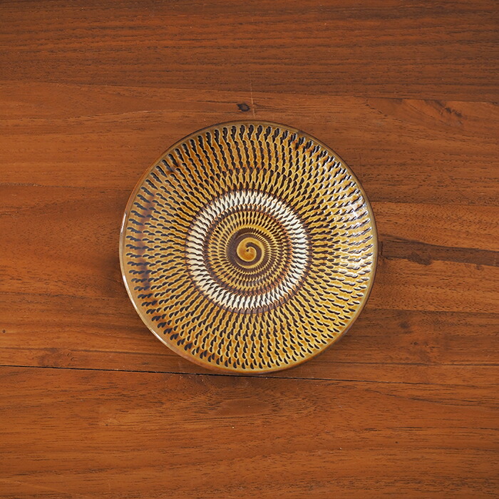 楽天市場】【10日限定クーポン対象】小鹿田焼 小袋窯 5寸皿 飴釉飛び