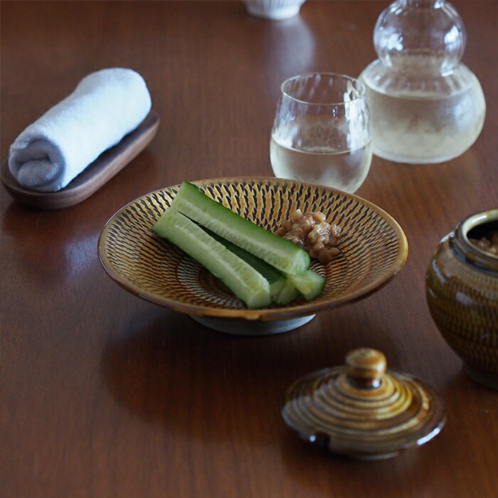 楽天市場】【10日限定クーポン対象】小鹿田焼 小袋窯 5寸皿 飴釉飛び