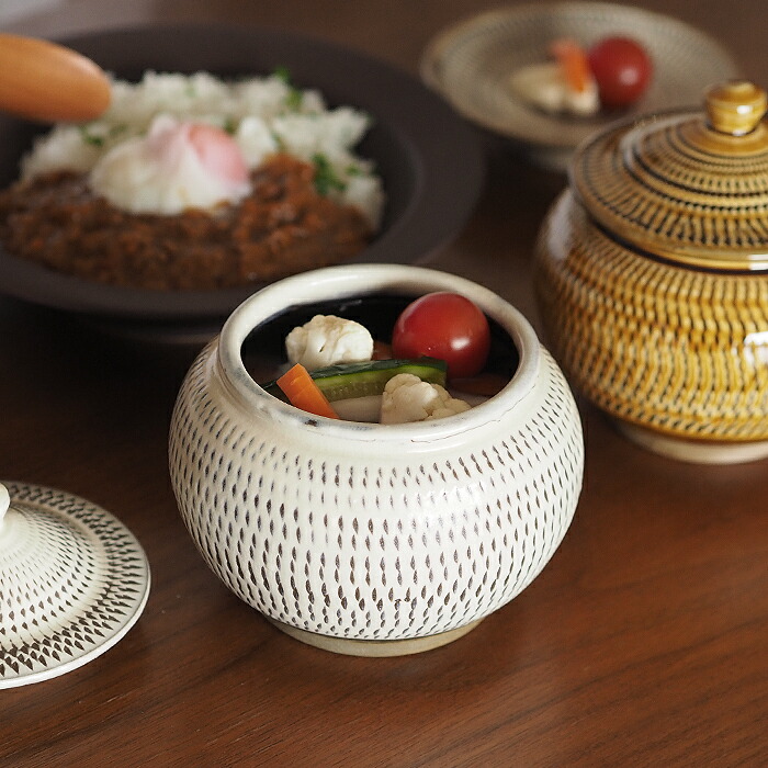 美品ほぼ未使用小鹿田焼 小石原焼 壺 花瓶 陶芸 陶器 飛びかんな