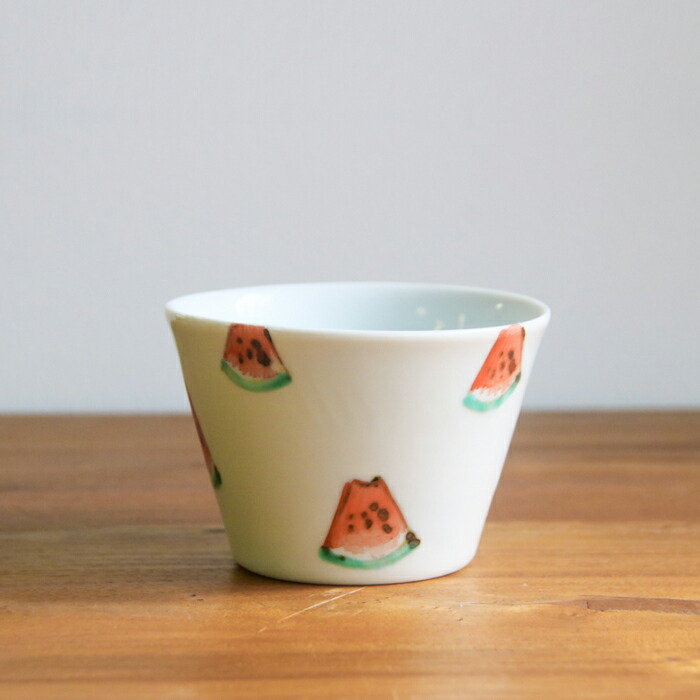 楽天市場】堀畑蘭 色絵スイカ 蕎麦猪口 / 九谷焼 和食器 うつわ 磁器