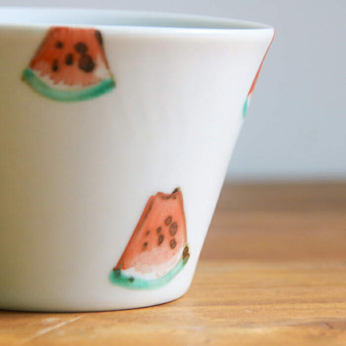 楽天市場】堀畑蘭 色絵スイカ 蕎麦猪口 / 九谷焼 和食器 うつわ 磁器