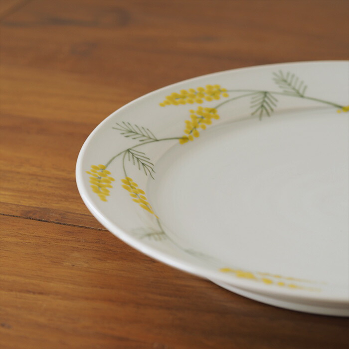 楽天市場】徳永遊心窯 色絵ミモザ 8寸皿 / プレート24cm ワンプレート