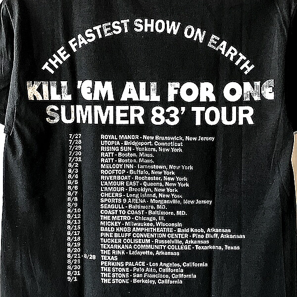 楽天市場】メタリカ METALLICA 正規品 tシャツ KILL' EM ALL SUMMER 83