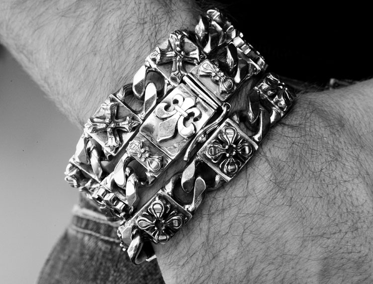 ☆アメリカ軍＊海軍＊925銀製＋金張り＋のブレスレット（実物） ☆