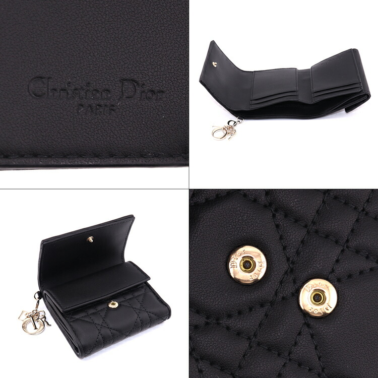 楽天市場】【ラッピング済】ディオール 財布 三つ折り ミニウォレット