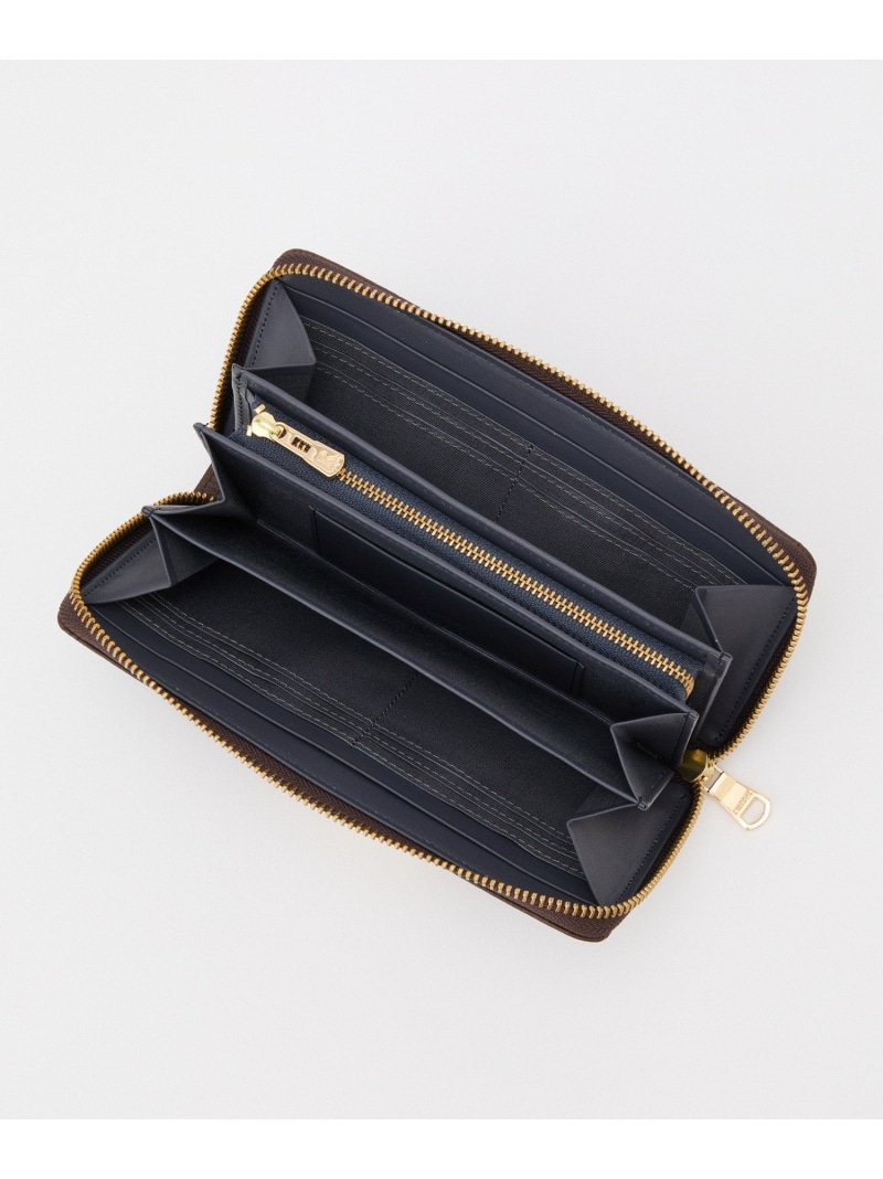 楽天市場】モノグラムプレートラウンドジップウォレット russet