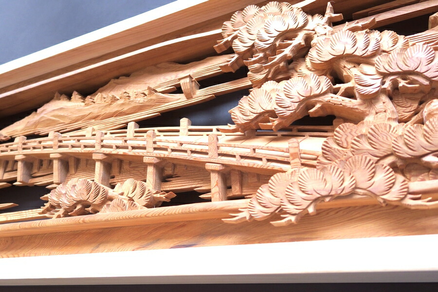 楽天市場】欄間 建具 【1点もの商品】【新品】 高級手彫り欄間2間1組