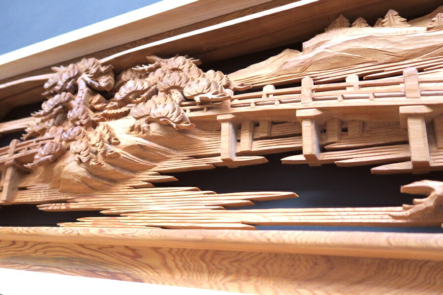 楽天市場】欄間 建具 【1点もの商品】【新品】 高級手彫り欄間2間1組