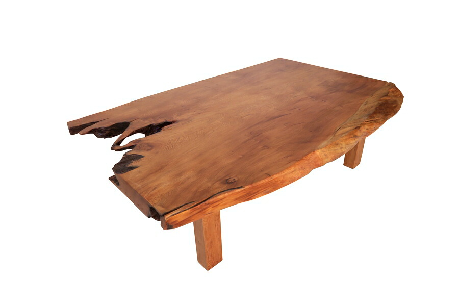 一枚板 極上木目 天然木良質木目 座卓 ローテーブル 座敷机 脚付