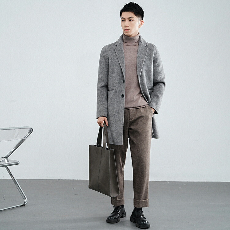 楽天市場】アルパカ混ウールコート チェスターコート メンズ ロング