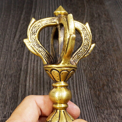 楽天市場】チベット密教 法具 金剛杵(バジュラ） 16．5cm