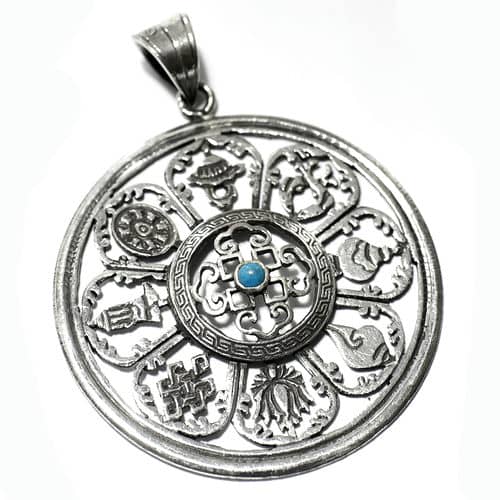 楽天市場】チベット密教 曼荼羅（マンダラ）八吉祥（八つの幸運の