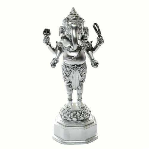楽天市場】【仕事運祈願】銀色（シルバー） ガネーシャ像 立位 置物