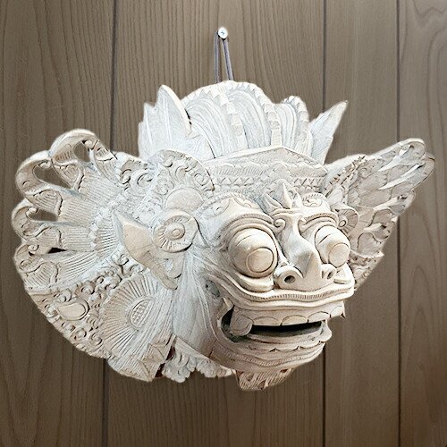 楽天市場】【一点物】バリ島 聖獣バロン 彫刻 ウッドカービング 壁掛け