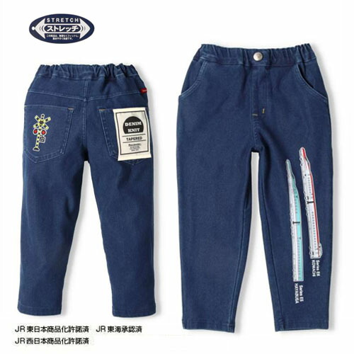楽天市場】特価MI【新幹線 キッズ ストレッチ デニムパンツ E5 E6 NV