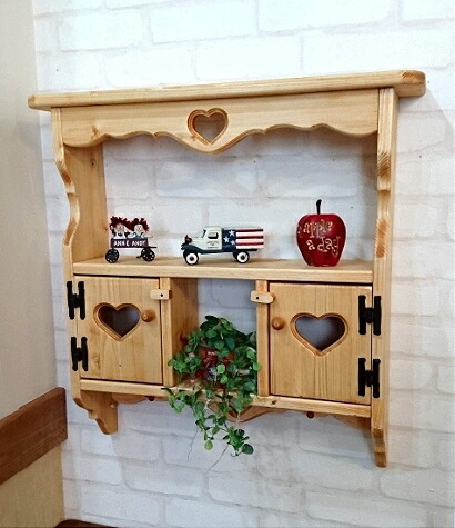 楽天市場】扉付きカントリーウォールシェルフ 幅60cm RSE-88壁面収納