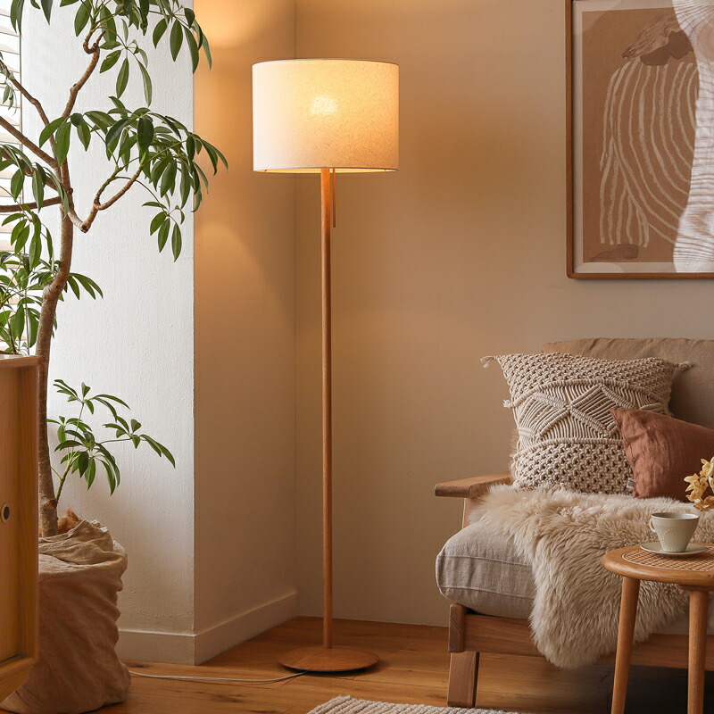 楽天市場】フロアライト 照明 スタンドライト Oak＆LinenMix LED電球