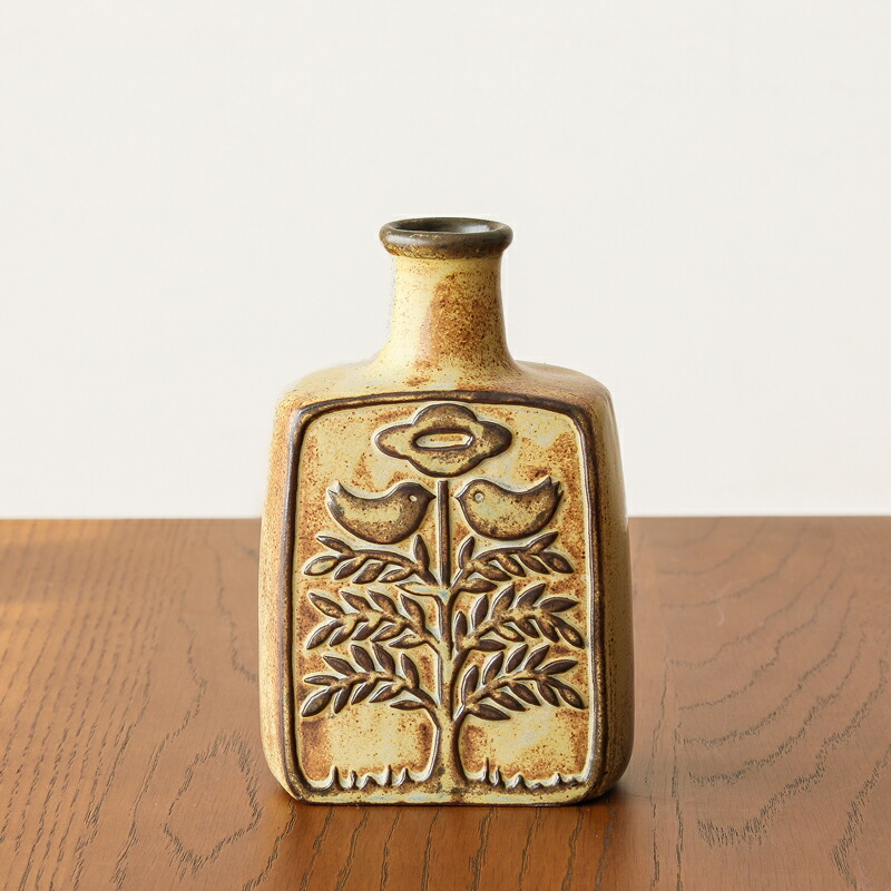 楽天市場】フラワーベース かしわ窯 直径10.5cm 高さ15.8cm レリーフ