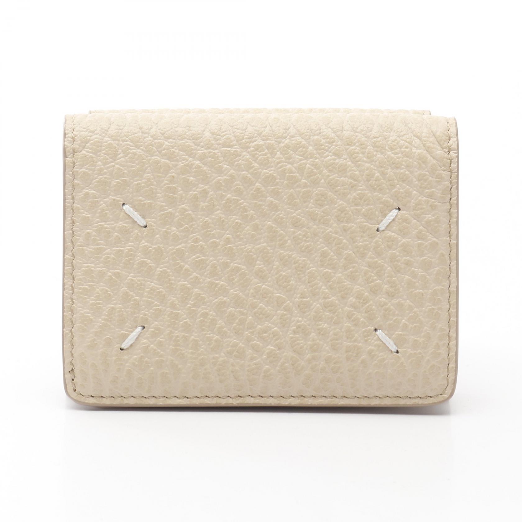 メゾンマルジェラ 三つ折財布 ベージュ