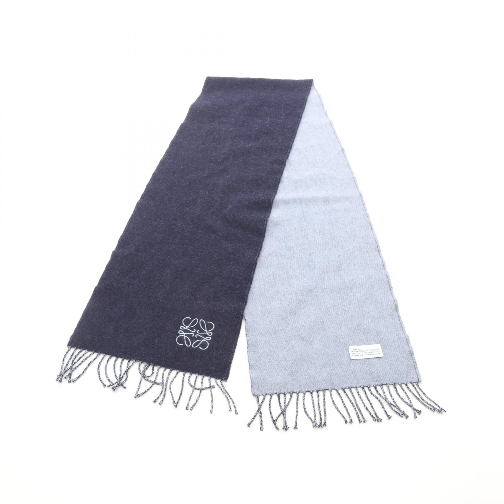 ロエベ 新品モヘアマフラー 青 LOEWE LOEWE ロエベ モヘア ストール