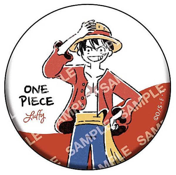 ワンピース all faces オールフェイス缶バッジ モンキー・D・ルフィ