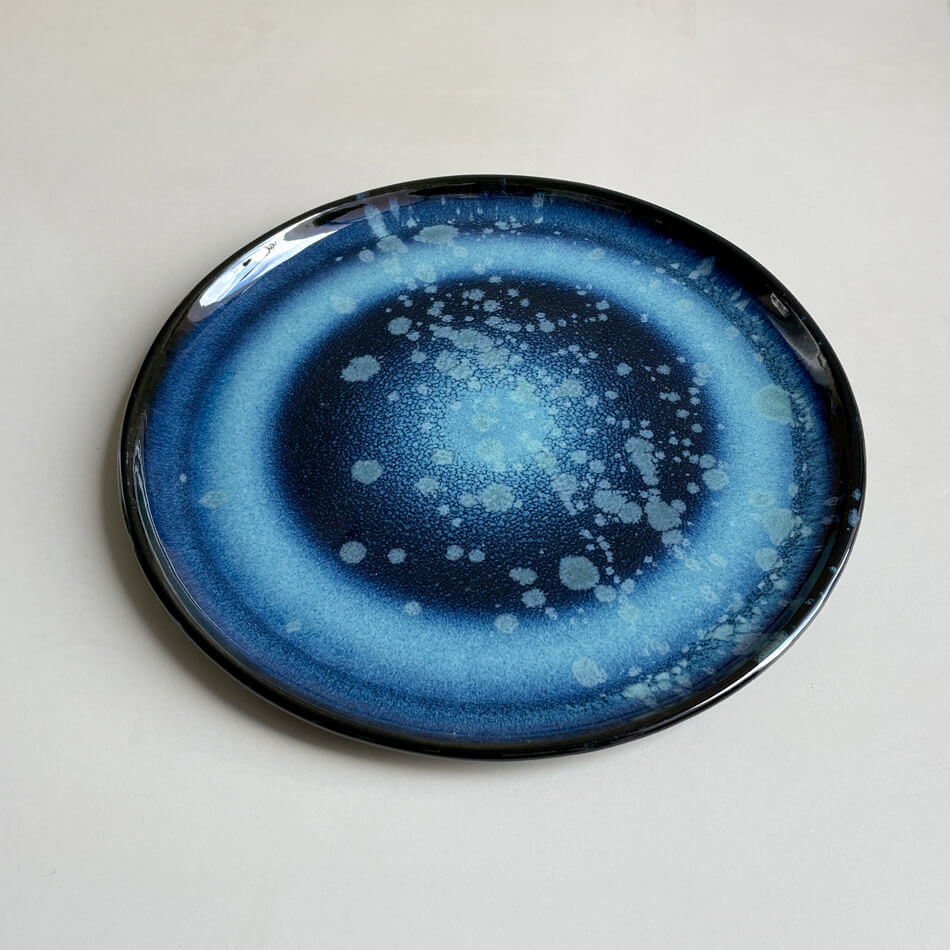 楽天市場】小石原焼 小石原焼き 藍釉 7寸皿 フラット皿 ワンプレート