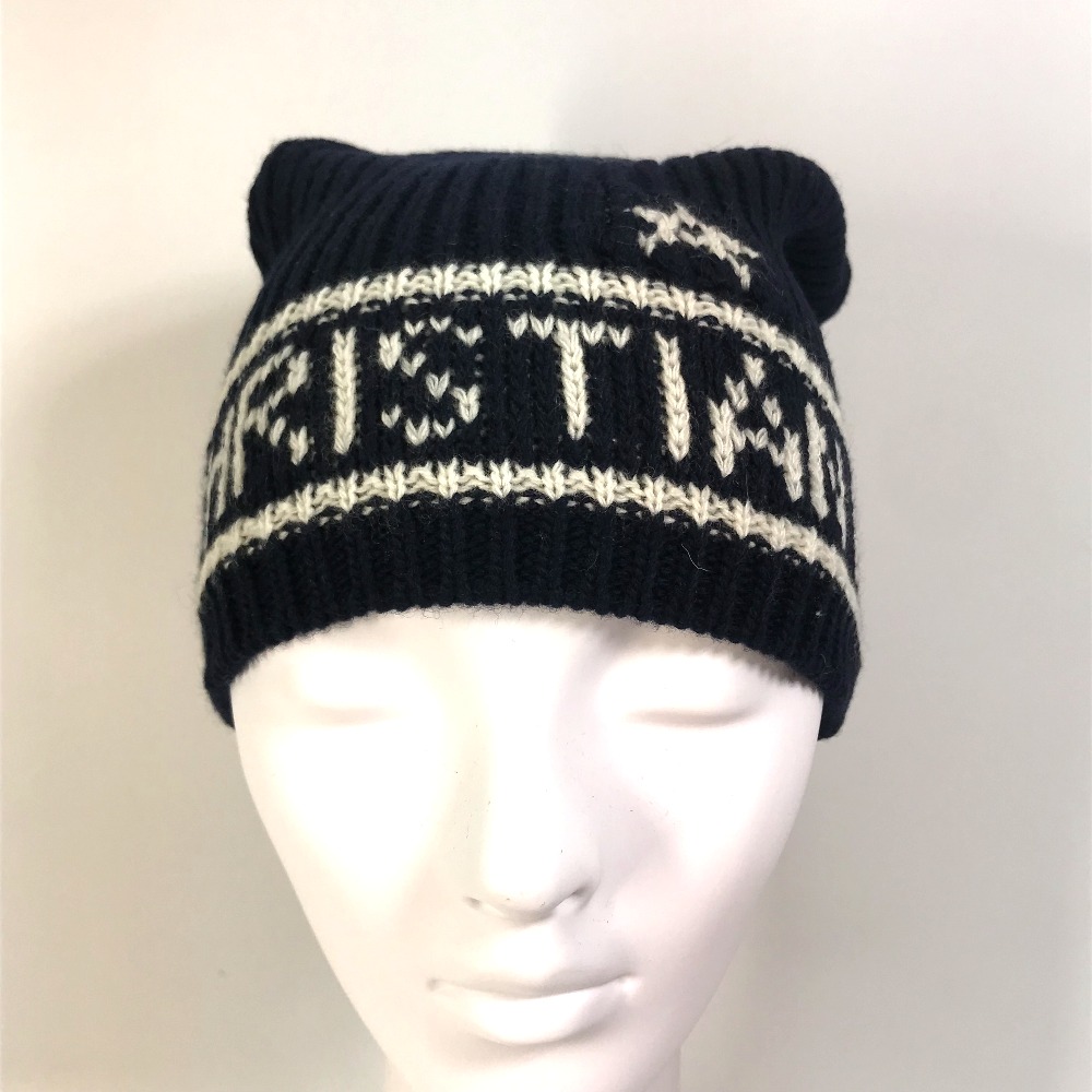 ディオール ChristianDior ニット帽 トロッター 総柄 ディオール